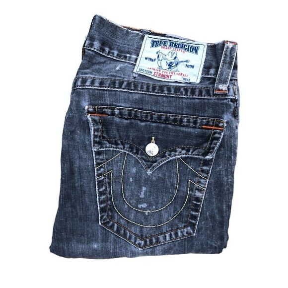 Vintage True Religion Jeans Size 33 STRAIGHT Gray - Picture 6 of 9